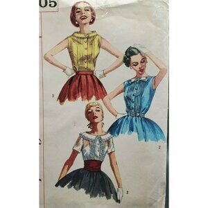 Simplicity 1940s Misses' Blouse Pattern Size 12 Uncut #2005 Vintage